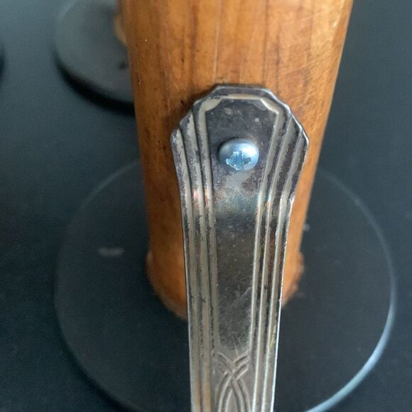 Set of 5 Vintage Wood Spool Candleholders – 1930s Blue Bird Silk Co. Repurposed - Picture 11 of 12